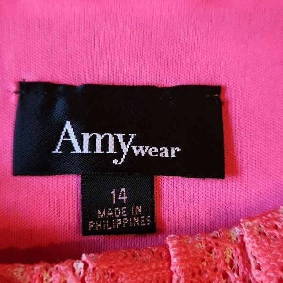 Amy Wear Sleeveless Knee Length Party Dress, Girls 14, Pink & Yellow Floral - Picture 8 of 10